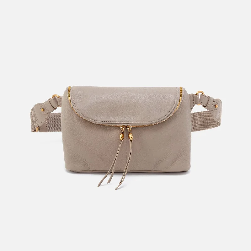 Top-rated Slings & Hip Packs for Travel & Sports  Fern Large Belt Bag In Pebbled Leather - Taupe