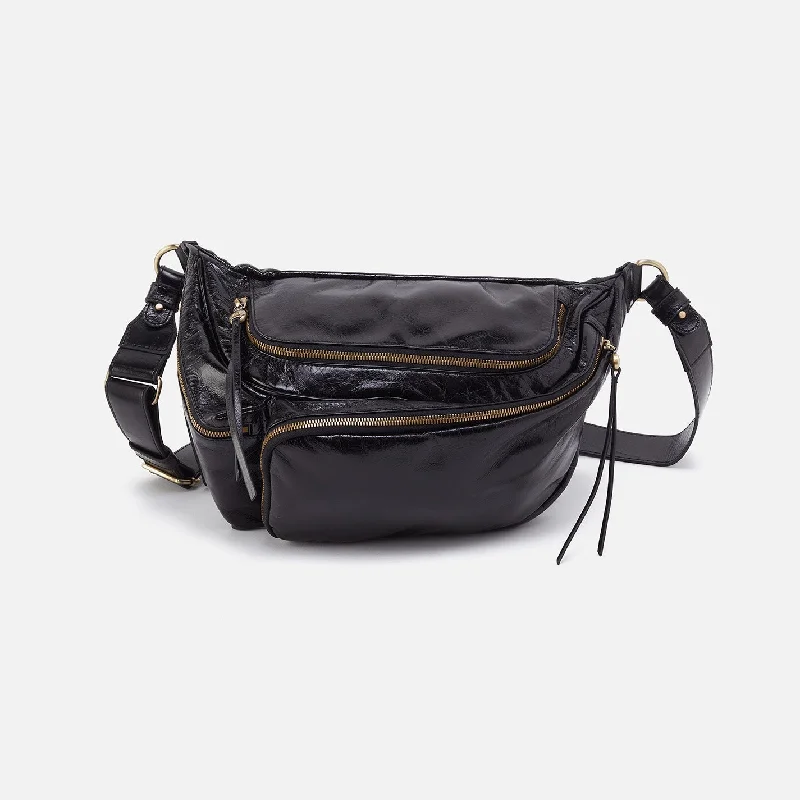 Top-rated Slings & Hip Packs for Travel & Sports  Via Belt Bag Sling In Polished Leather - Black