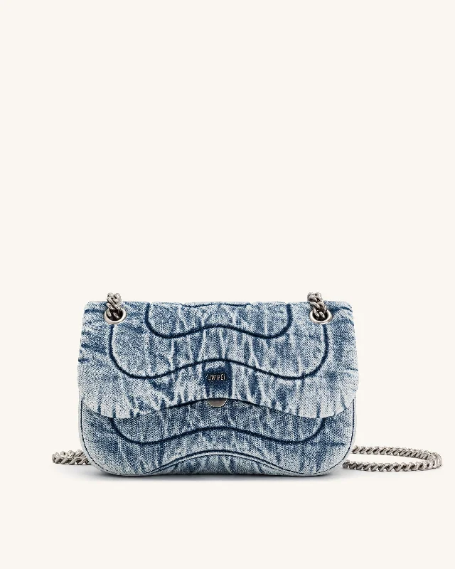 Tina Denim Quilted Chain Crossbody - BlueStylish Crossbody Bags to Complement Your Look