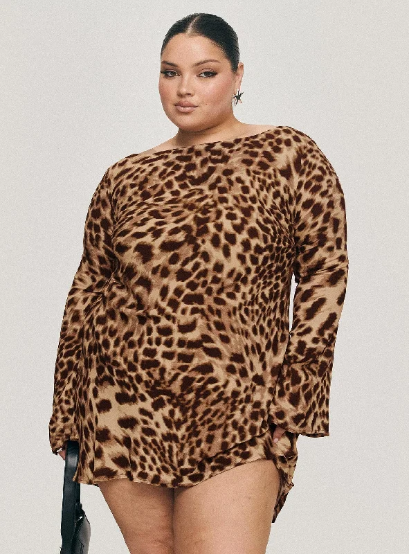 Birthday dresses for formal events with smart temperature regulation and comfort for optimal relaxation -Halo Bias Mini Dress Leopard Curve Birthday dresses for formal events with smart temperature regulation and comfort for optimal relaxation -Halo Bias Mini Dress Leopard Curve