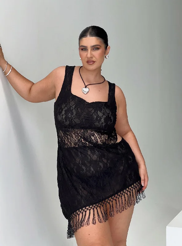 Birthday dresses with sustainable materials and innovative technology integration for modern style and sustainability -Dakarie Lace Mini Dress Black Curve Birthday dresses with sustainable materials and innovative technology integration for modern style and sustainability -Dakarie Lace Mini Dress Black Curve