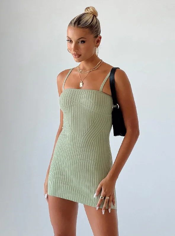 Corset dresses with convertible necklines and sleeves for versatility and styling flexibility -Edward Mini Dress Sage Corset dresses with convertible necklines and sleeves for versatility and styling flexibility -Edward Mini Dress Sage