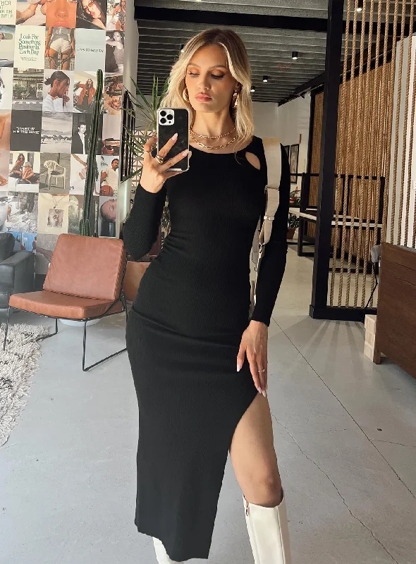 Birthday dresses for formal events with convertible sleeves and necklines for flexibility and style versatility -Sidney Long Sleeve Maxi Dress Black Birthday dresses for formal events with convertible sleeves and necklines for flexibility and style versatility -Sidney Long Sleeve Maxi Dress Black