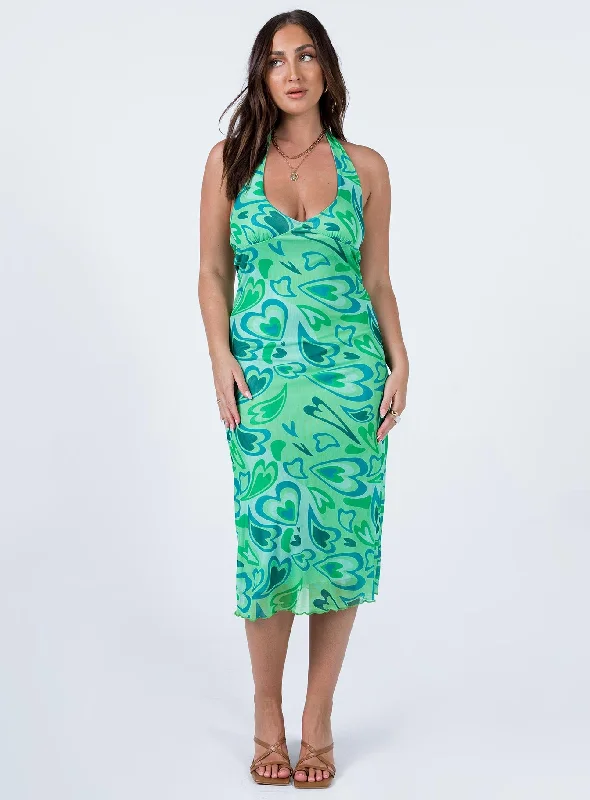 Formal birthday dresses for formal galas with unique cultural influences and traditional styles -Tiffany Midi Dress Green Formal birthday dresses for formal galas with unique cultural influences and traditional styles -Tiffany Midi Dress Green