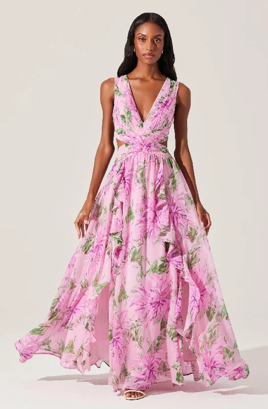 Cultural attire guidelines for multicultural wedding guests- -Noya Floral Cutout Maxi Dress Cultural attire guidelines for multicultural wedding guests- -Noya Floral Cutout Maxi Dress