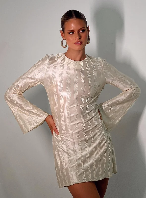 Formal birthday dresses with sophisticated designs and luxurious fabrics for formal galas and high-end events -Venaya Mini Dress Champagne Formal birthday dresses with sophisticated designs and luxurious fabrics for formal galas and high-end events -Venaya Mini Dress Champagne