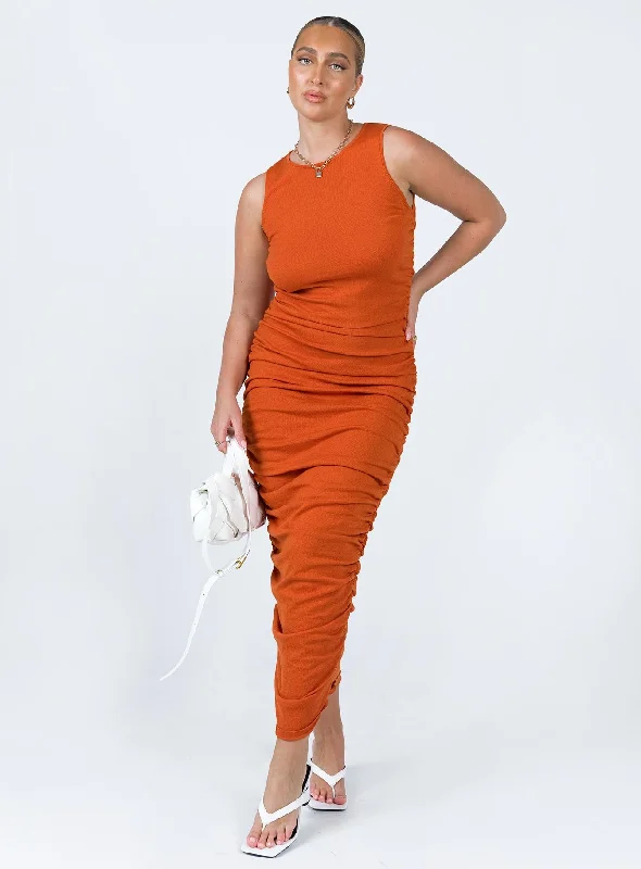 Corset dresses with convertible necklines and sleeves for versatility and styling flexibility -Tarlie Maxi Dress Orange Corset dresses with convertible necklines and sleeves for versatility and styling flexibility -Tarlie Maxi Dress Orange