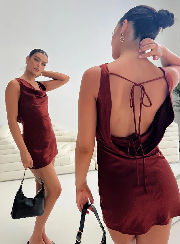 Formal birthday dresses with vintage-inspired accessories -Millstone Mini Dress Burgundy Formal birthday dresses with vintage-inspired accessories -Millstone Mini Dress Burgundy