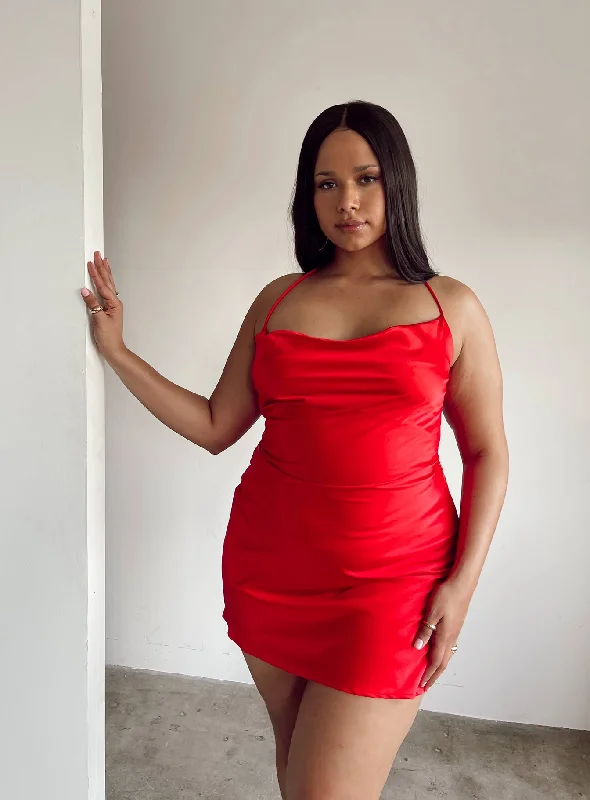 Birthday dresses with metallic colors and sequins for formal parties and special occasions to dazzle and impress -Celena Mini Dress Red Curve Birthday dresses with metallic colors and sequins for formal parties and special occasions to dazzle and impress -Celena Mini Dress Red Curve