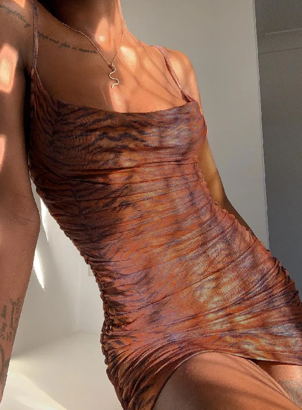 Corset dresses with unique cultural influences and traditional styles for cultural identity and heritage -Harlan Mini Dress Brown Corset dresses with unique cultural influences and traditional styles for cultural identity and heritage -Harlan Mini Dress Brown