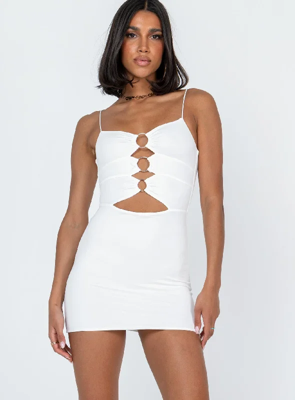 Formal corset dresses with luxurious fabrics and sophisticated designs for formal events -Dreamland Mini Dress White Formal corset dresses with luxurious fabrics and sophisticated designs for formal events -Dreamland Mini Dress White