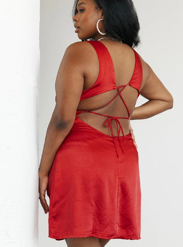 Party dresses for formal events with convertible sleeves and necklines for flexibility and style versatility -Cobie Mini Dress Red Curve Party dresses for formal events with convertible sleeves and necklines for flexibility and style versatility -Cobie Mini Dress Red Curve