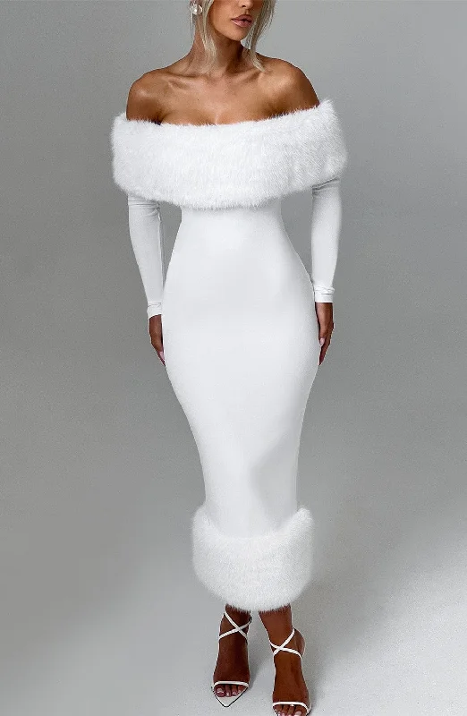 Party dresses with smart health monitoring features and wellness focus for health-conscious individuals -Vittoria Midi Dress - Ivory Party dresses with smart health monitoring features and wellness focus for health-conscious individuals -Vittoria Midi Dress - Ivory