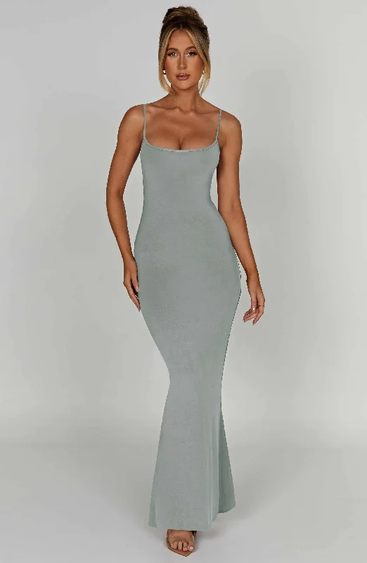 Party dresses with convertible necklines and sleeves for versatility and styling flexibility -Saskia Maxi Dress - Steel Party dresses with convertible necklines and sleeves for versatility and styling flexibility -Saskia Maxi Dress - Steel
