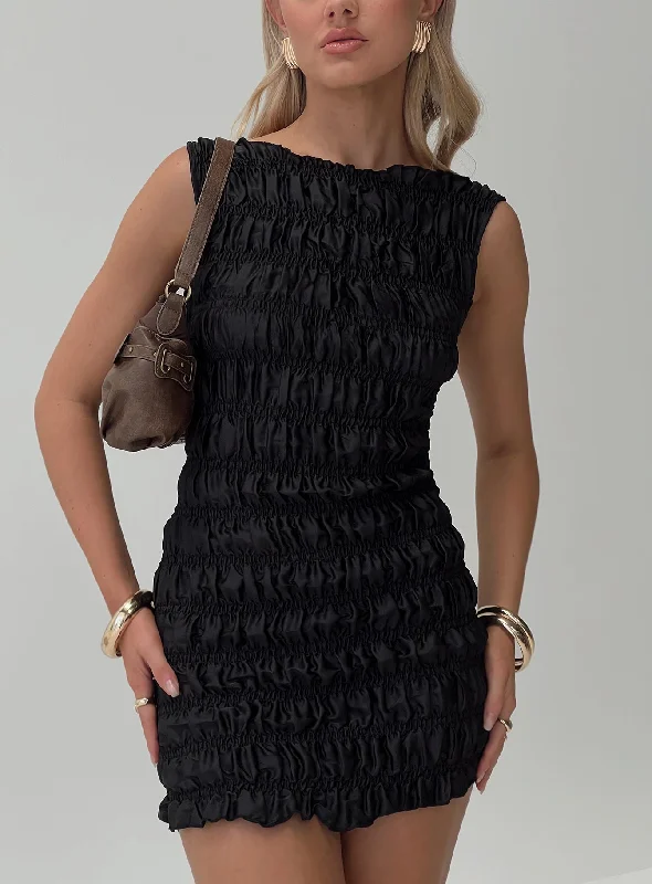 Prom dresses with unique cultural influences and traditional styles for cultural heritage and identity -Guccio Mini Dress Onyx Prom dresses with unique cultural influences and traditional styles for cultural heritage and identity -Guccio Mini Dress Onyx