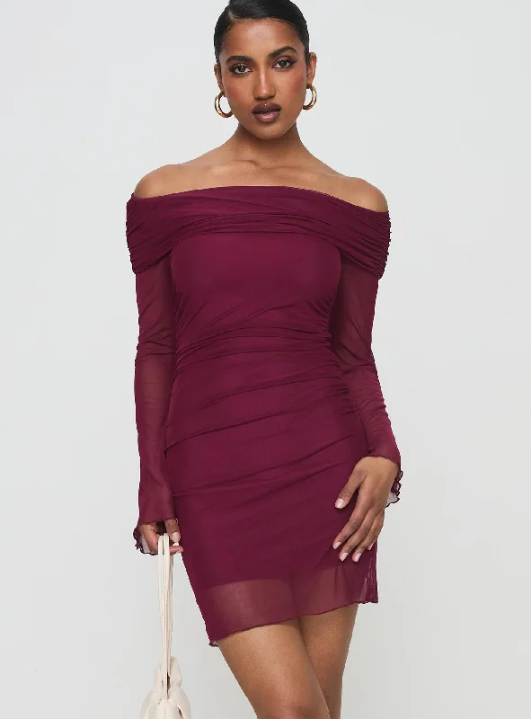 Birthday dresses with unique accessories and embellishments for special occasions and events to stand out and shine -Consideration Mini Dress Burgundy Birthday dresses with unique accessories and embellishments for special occasions and events to stand out and shine -Consideration Mini Dress Burgundy