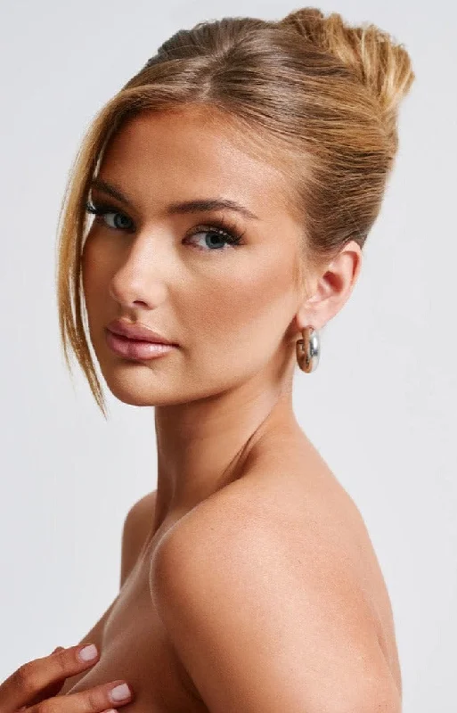 Prom dresses near me for last-minute shopping -Petra Hoop Earrings - Silver