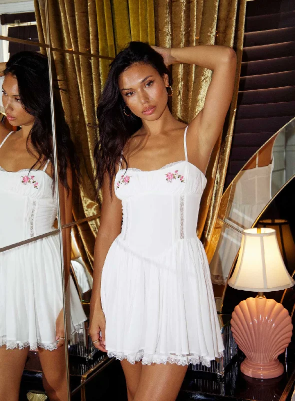 Formal party dresses with sophisticated designs and luxurious fabrics for formal galas and high-end events -Zahra-rose Mini Dress White Formal party dresses with sophisticated designs and luxurious fabrics for formal galas and high-end events -Zahra-rose Mini Dress White