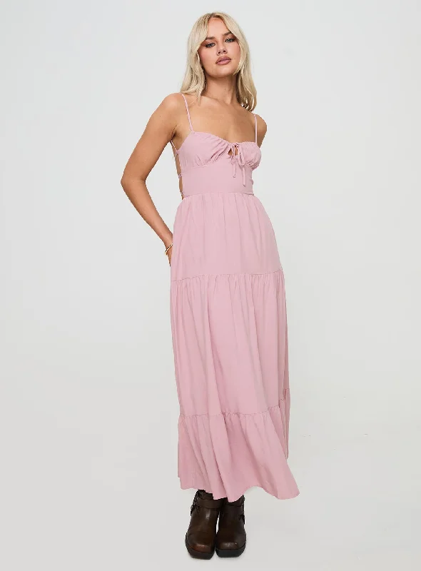 Birthday dresses for formal events with elegant silhouettes and vintage-inspired styles for a timeless and refined look -Juzen Maxi Dress Pink Birthday dresses for formal events with elegant silhouettes and vintage-inspired styles for a timeless and refined look -Juzen Maxi Dress Pink