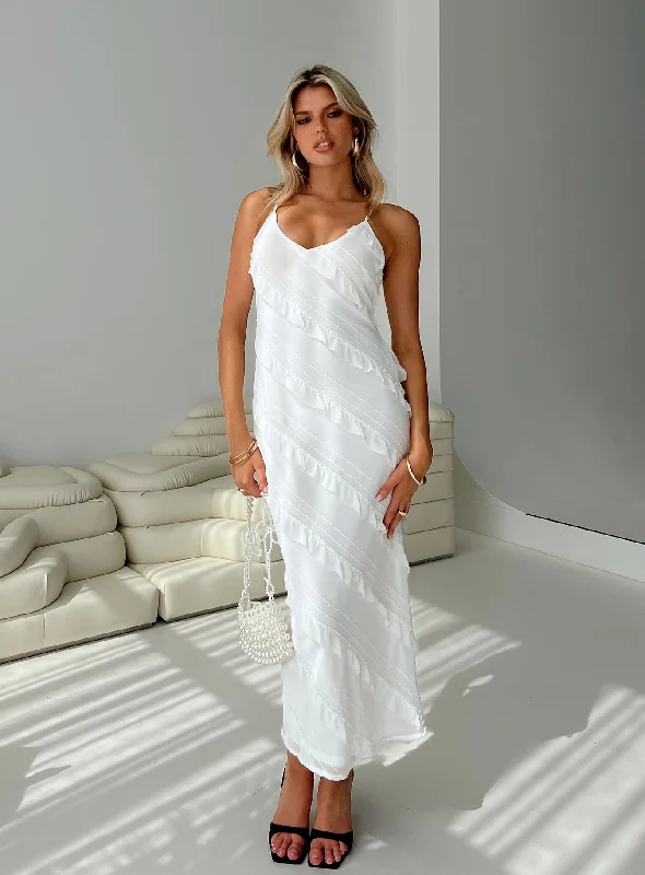 Formal birthday dresses for formal galas with unique cultural influences and traditional styles for cultural heritage -Lars Maxi Dress White Formal birthday dresses for formal galas with unique cultural influences and traditional styles for cultural heritage -Lars Maxi Dress White