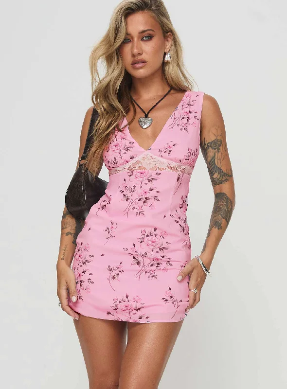 Prom dresses for summer with breathable and cooling fabrics -Romancer Mini Dress Pink Prom dresses for summer with breathable and cooling fabrics -Romancer Mini Dress Pink