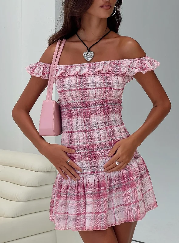Prom dresses for summer with cooling fabrics -Ultralove Strapless Mini Dress Pink Multi