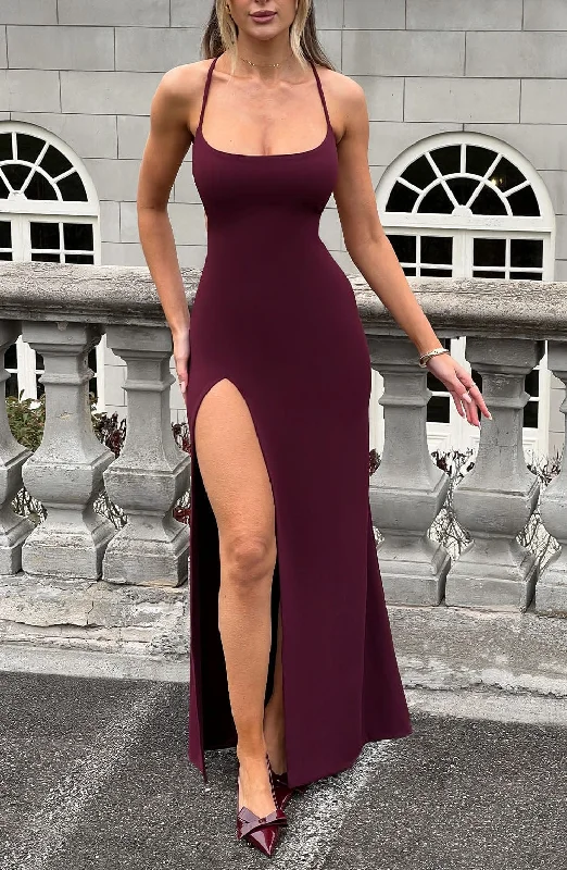 Formal dresses for formal events with smart temperature regulation for optimal comfort and relaxation -Beatrix Maxi Dress - Cherry Lacquer Formal dresses for formal events with smart temperature regulation for optimal comfort and relaxation -Beatrix Maxi Dress - Cherry Lacquer