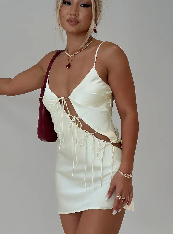 Formal party dresses for formal events with classic silhouettes and vintage-inspired accessories -About A Girl Mini Dress Cornsilk Formal party dresses for formal events with classic silhouettes and vintage-inspired accessories -About A Girl Mini Dress Cornsilk
