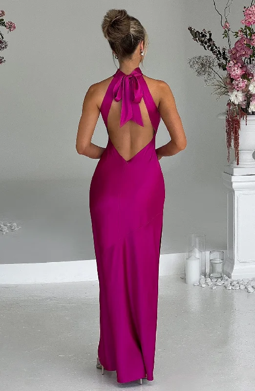 Party dresses for formal events with elegant silhouettes and vintage-inspired styles -Etta Maxi Dress - Hot Pink