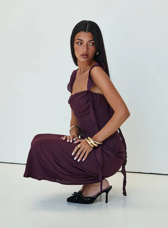 Prom dresses with smart technology integration -Lanai Maxi Dress Plum