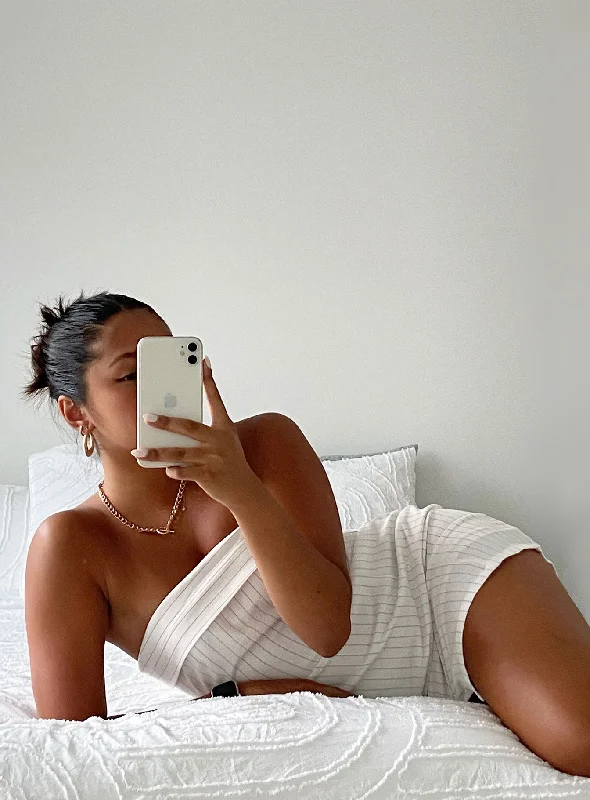 Corset dresses with sustainable materials and innovative technology integration for modern style and sustainability -Sebastian Strapless Mini Dress White