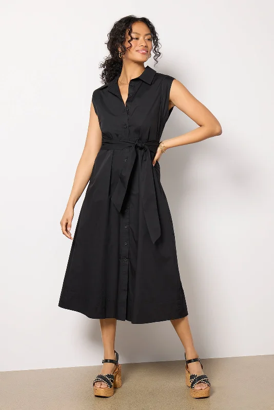 Summer flowy dresses with boho style - -Perry Tie Waist Shirt Dress