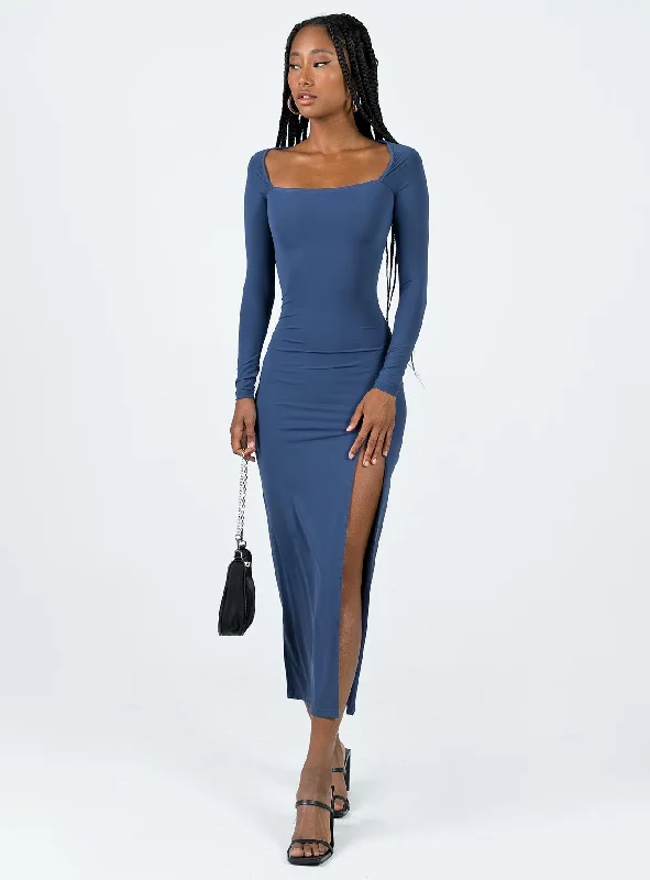 Continuing with more examples:Hayward Long Sleeve Midi Dress Blue
