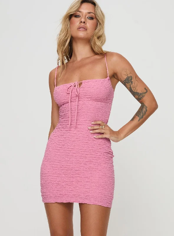 Corset dresses for formal events with bold, vibrant colors and metallic accents for a modern look -Kostis Mini Dress Pink Corset dresses for formal events with bold, vibrant colors and metallic accents for a modern look -Kostis Mini Dress Pink