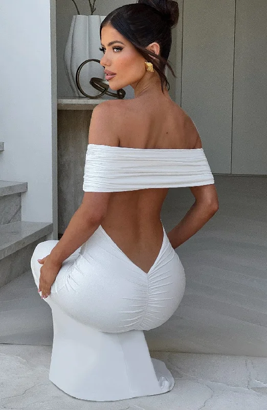 Formal gowns for special occasions with personalized messages and quotes for a personal and meaningful touch -Belinda Maxi Dress - White Formal gowns for special occasions with personalized messages and quotes for a personal and meaningful touch -Belinda Maxi Dress - White