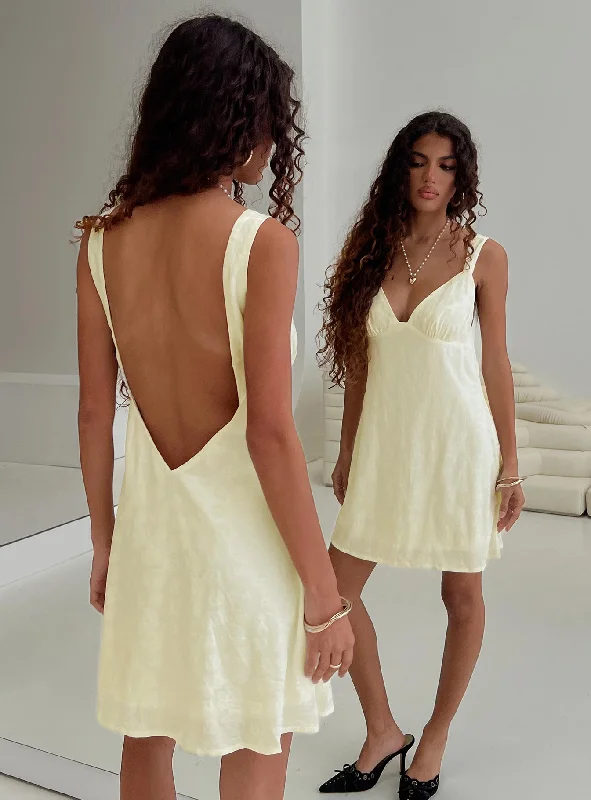 Prom dresses for homecoming events -Life In Peace Mini Dress Cream