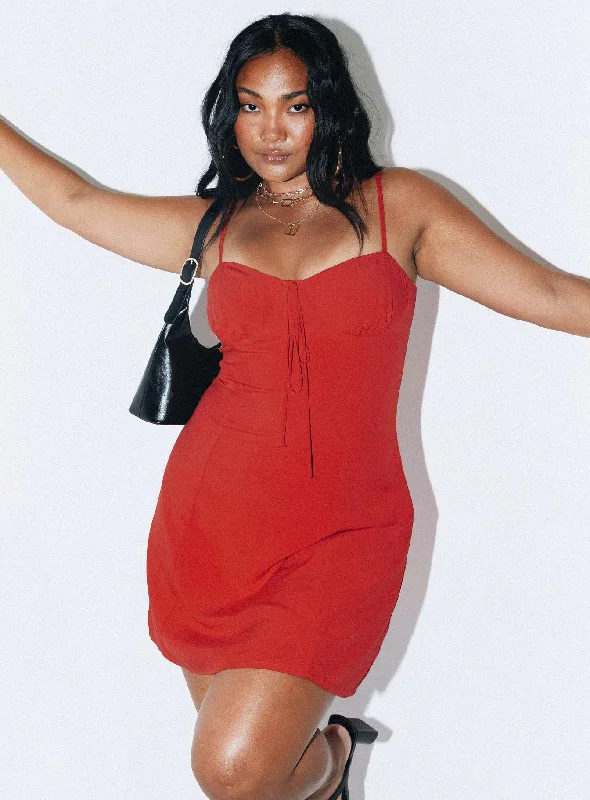 Birthday dresses for special occasions with custom designs and embroidery for exclusivity and uniqueness -Dare Devil Mini Dress Red Birthday dresses for special occasions with custom designs and embroidery for exclusivity and uniqueness -Dare Devil Mini Dress Red