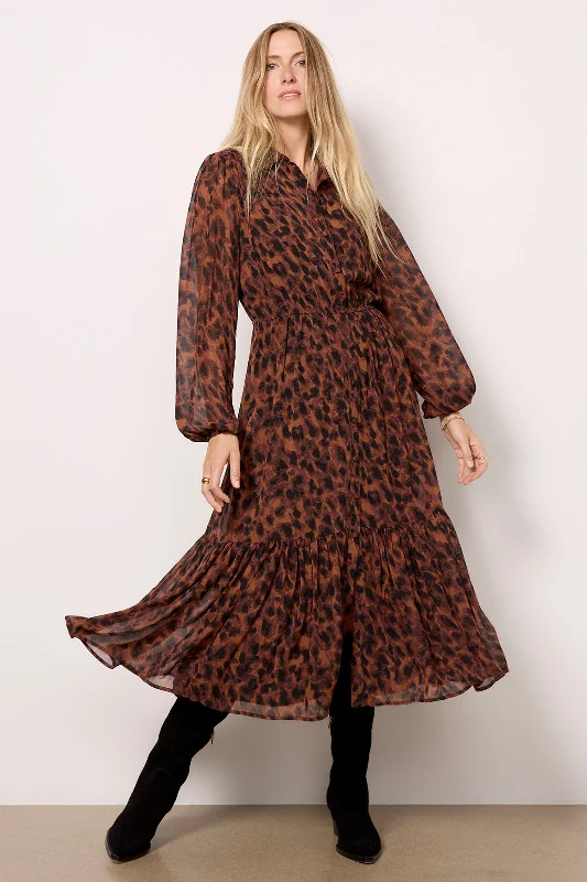 How to style a flowy dress for a cold spring day - -Bowie Button Front Dress