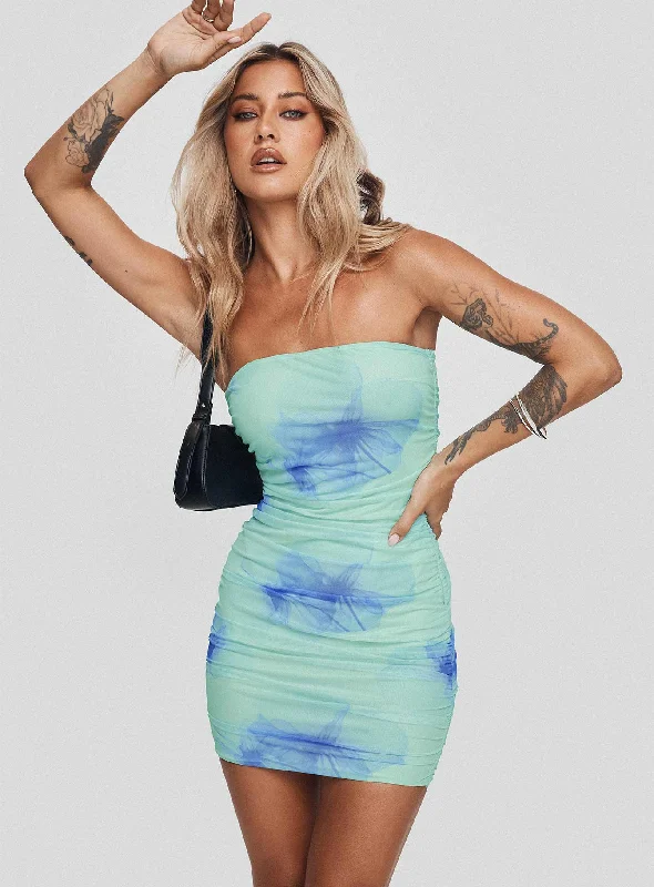 Party dresses for formal events with pastel colors and floral patterns for a fresh and youthful appearance -Micah Mini Dress Blue Floral Party dresses for formal events with pastel colors and floral patterns for a fresh and youthful appearance -Micah Mini Dress Blue Floral
