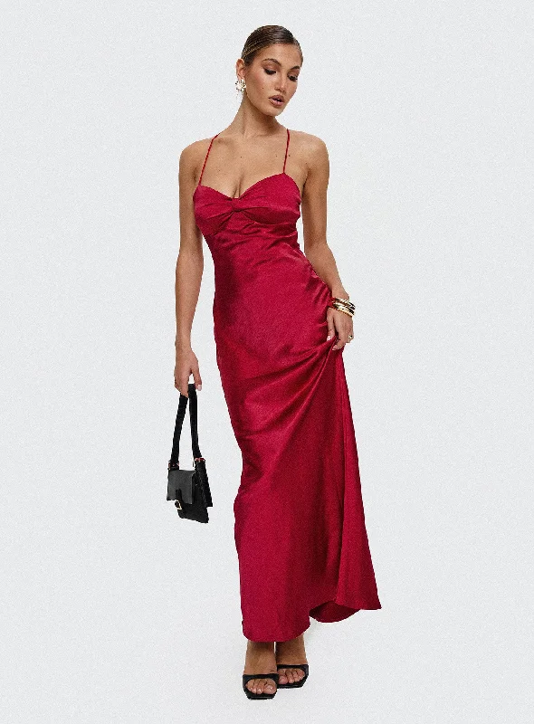 Prom dresses for formal events with luxurious fabrics and designs -Kristelle Maxi Dress Red Prom dresses for formal events with luxurious fabrics and designs -Kristelle Maxi Dress Red