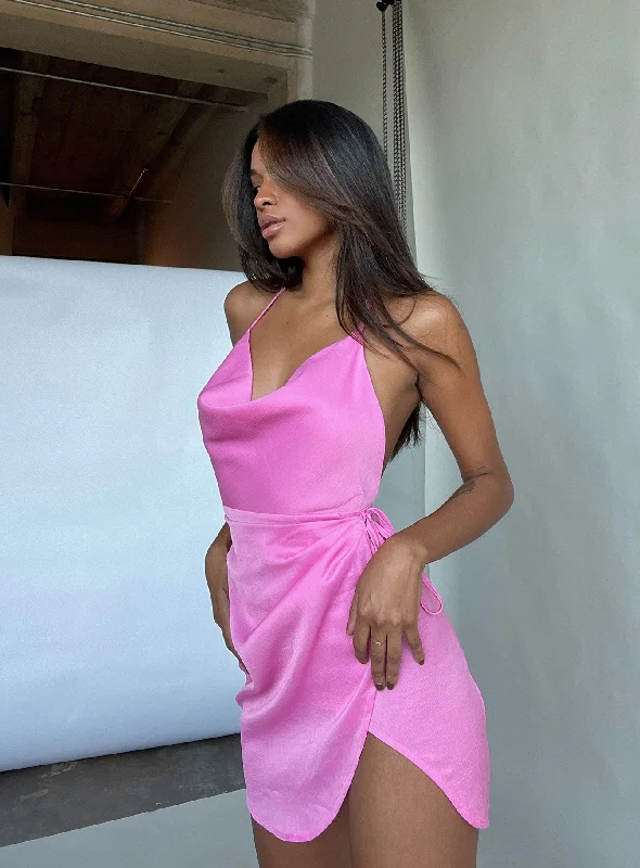 Cocktail party dresses for women -Ensley Mini Dress Pink