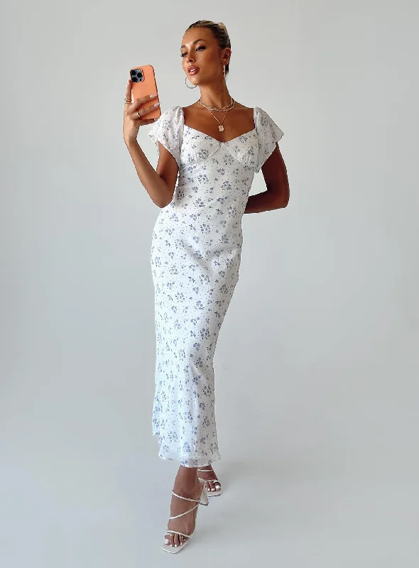 Guest attire rules for military weddings- -Hera Maxi Dress White Floral