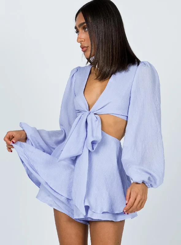 Birthday dresses with smart health monitoring features and wellness focus for health-conscious individuals -Oceane Romper Blue Birthday dresses with smart health monitoring features and wellness focus for health-conscious individuals -Oceane Romper Blue