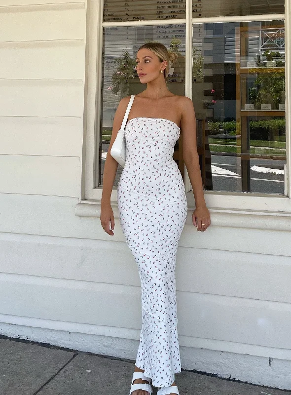 Corset dresses for special occasions with personalized messages and quotes -Oscar Maxi Dress White Floral Corset dresses for special occasions with personalized messages and quotes -Oscar Maxi Dress White Floral
