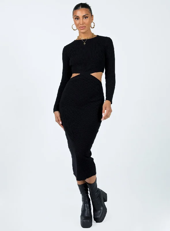 Formal party dresses for formal events with classic silhouettes and vintage-inspired accessories -Languara Maxi Dress Black Formal party dresses for formal events with classic silhouettes and vintage-inspired accessories -Languara Maxi Dress Black