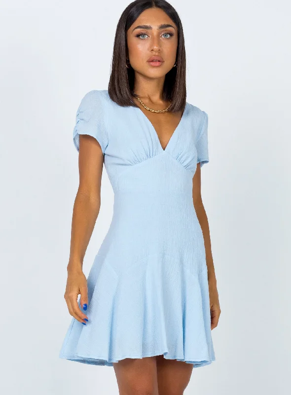 Formal birthday dresses for formal galas with unique cultural influences and traditional styles for cultural heritage -The Sting Mini Dress Baby Blue Formal birthday dresses for formal galas with unique cultural influences and traditional styles for cultural heritage -The Sting Mini Dress Baby Blue