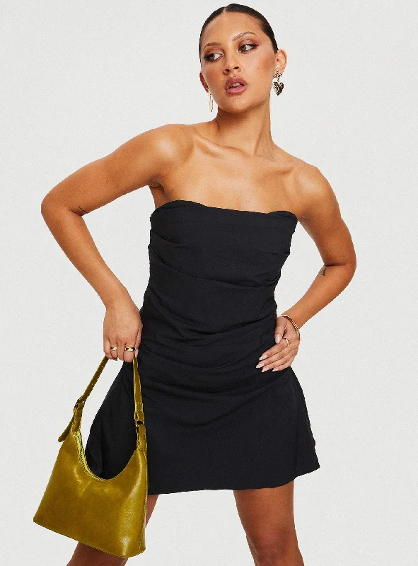 Birthday dresses for formal events with convertible sleeves and necklines -Bradwell Strapless Mini Dress Black Petite Birthday dresses for formal events with convertible sleeves and necklines -Bradwell Strapless Mini Dress Black Petite