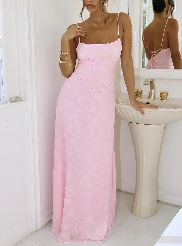 Prom dresses with glittering beads and sequins -South Of France Maxi Dress Pink
