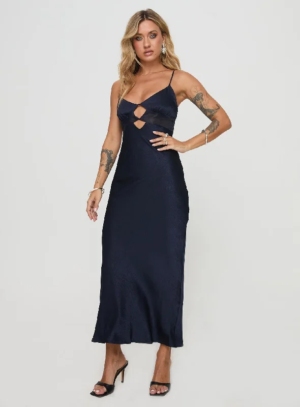 Birthday dresses for special occasions with custom designs and embroidery for exclusivity and uniqueness -Leroux Maxi Dress Navy Birthday dresses for special occasions with custom designs and embroidery for exclusivity and uniqueness -Leroux Maxi Dress Navy