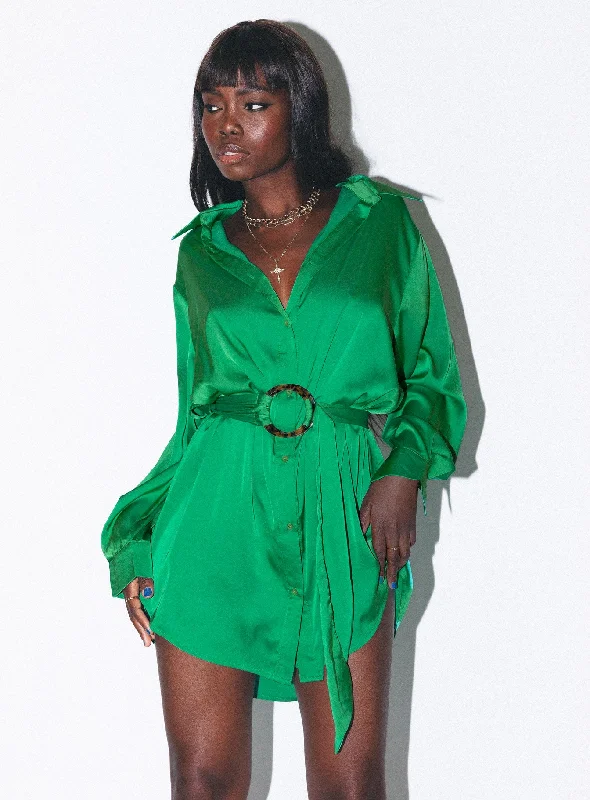 Birthday dresses with unique accessories and embellishments -Leighton Mini Dress Green Birthday dresses with unique accessories and embellishments -Leighton Mini Dress Green